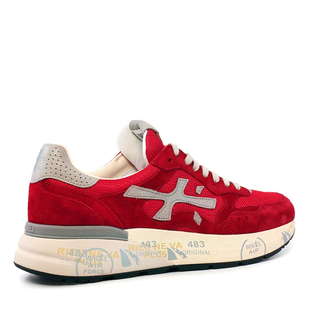 Sneakers bărbați Premiata Mick roșii din piele întoarsă și textil 1691BP8270R
