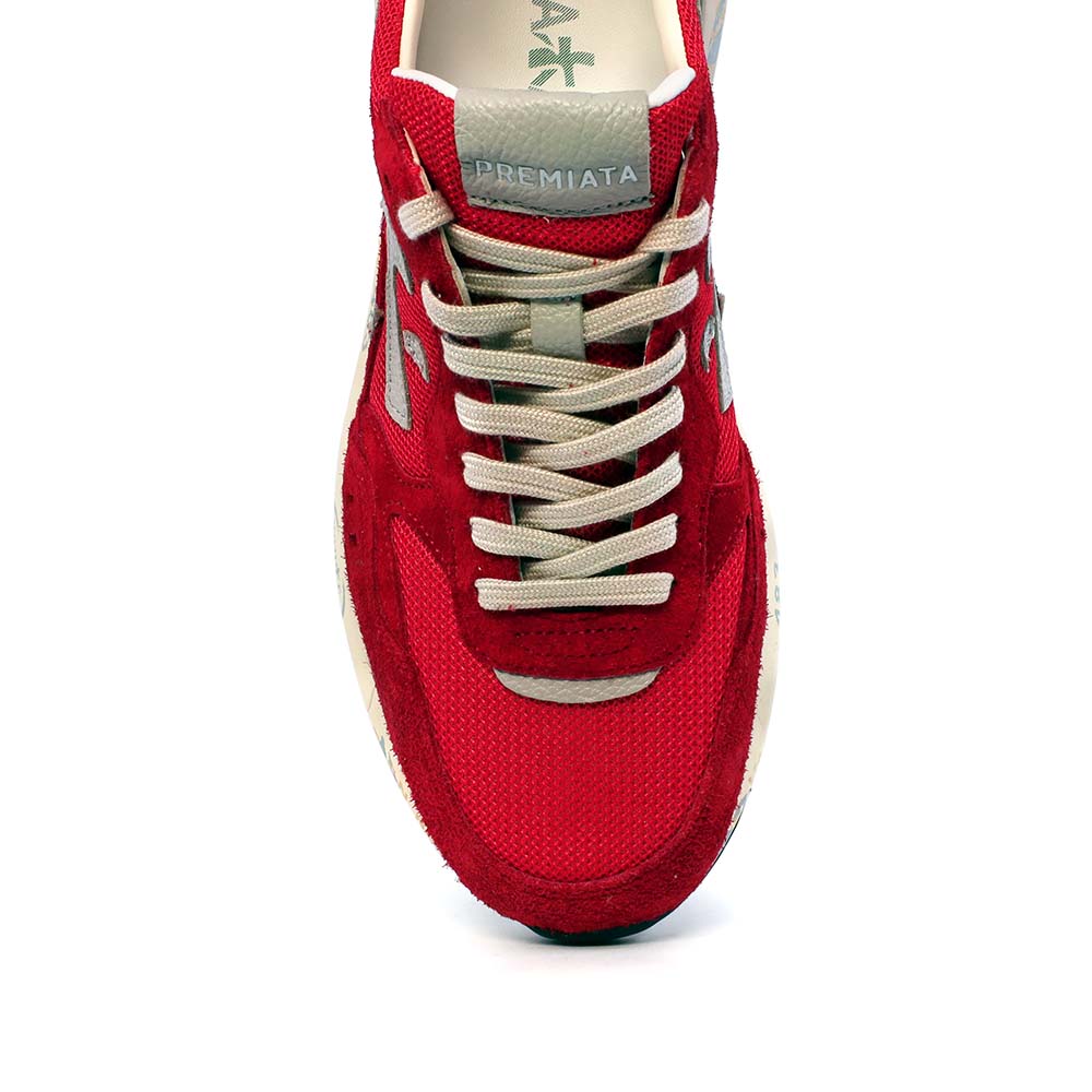 Sneakers bărbați Premiata Mick roșii din piele întoarsă și textil 1691BP8270R