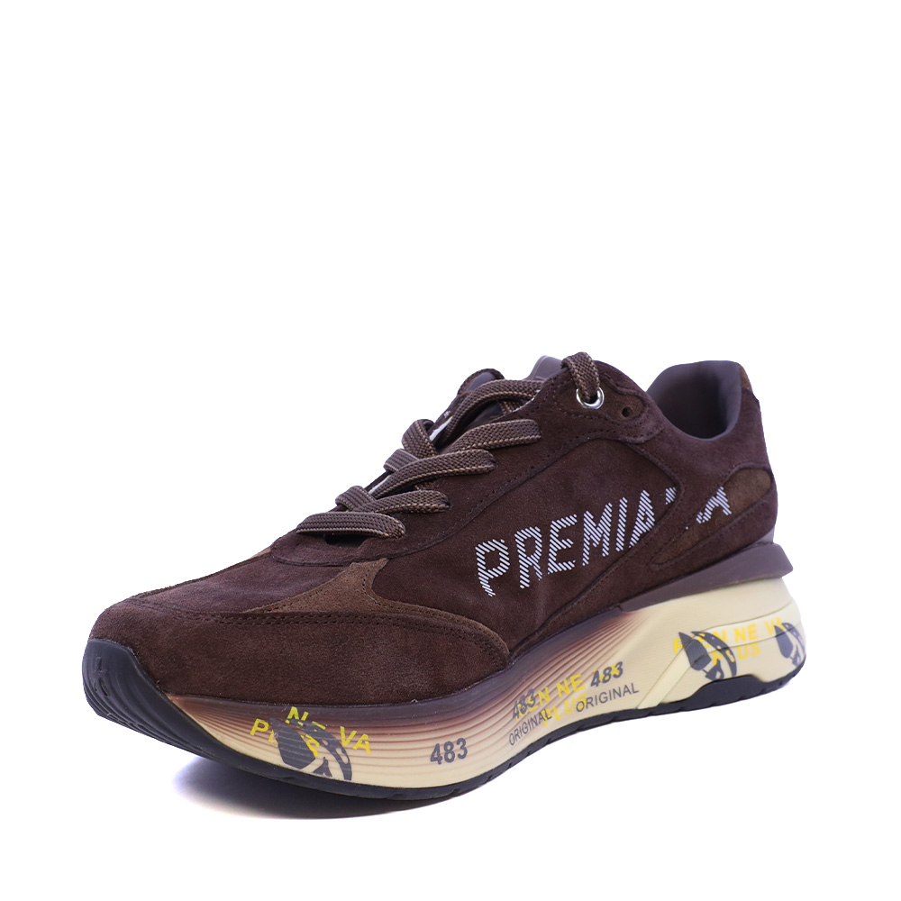 Sneakers bărbați Premiata Moerun maro din piele întoarsă 1692BP8636VM
