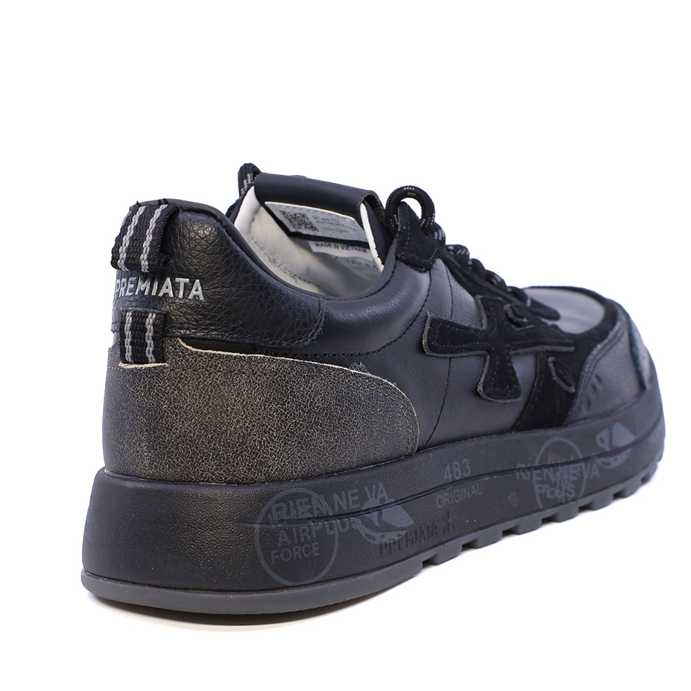 Sneakers bărbați Premiata Nous negri din piele 1692BP8465N