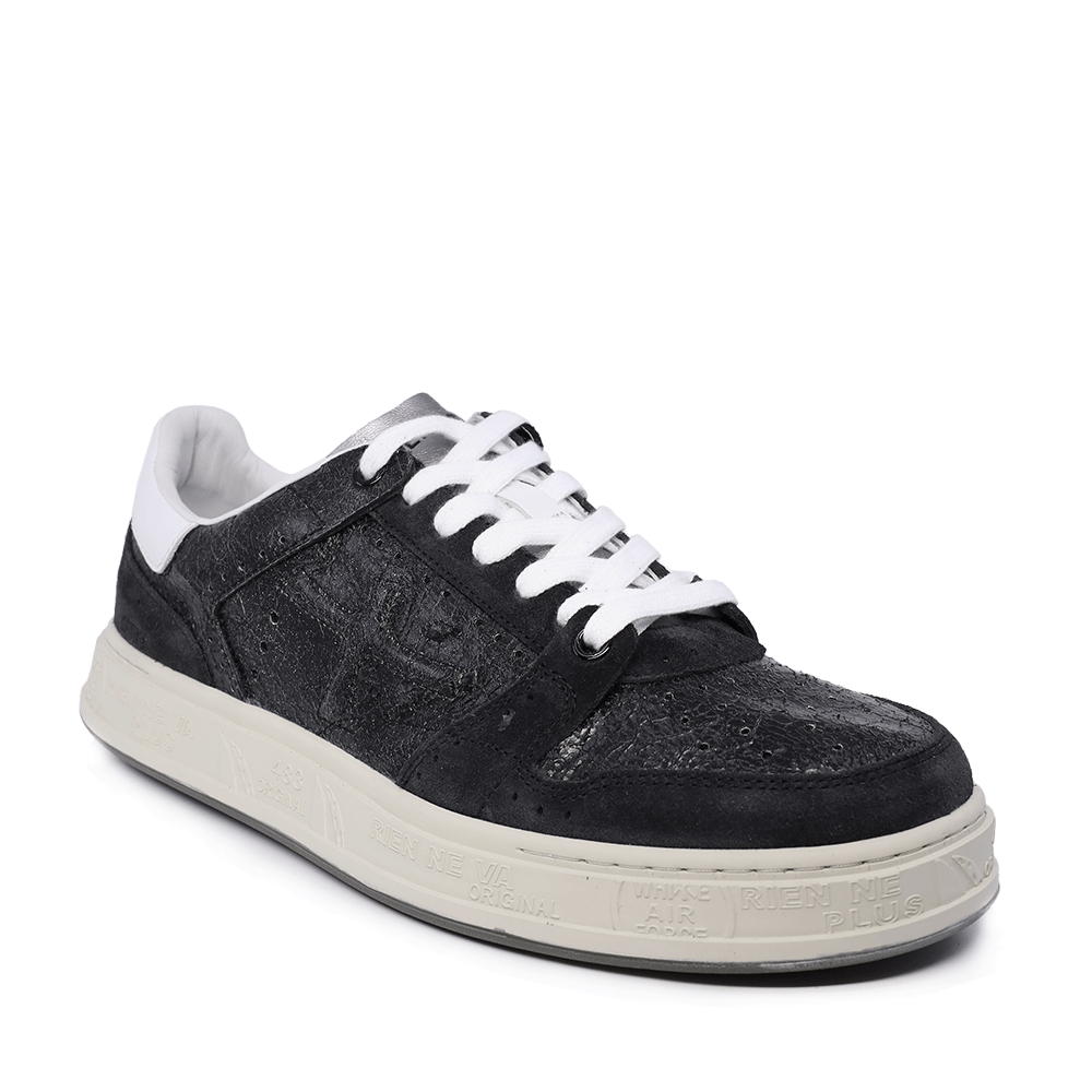 Sneakers bărbați Premiata Quinn negri din piele cu aspect vintage 1690BP7642N - 1 | YEO