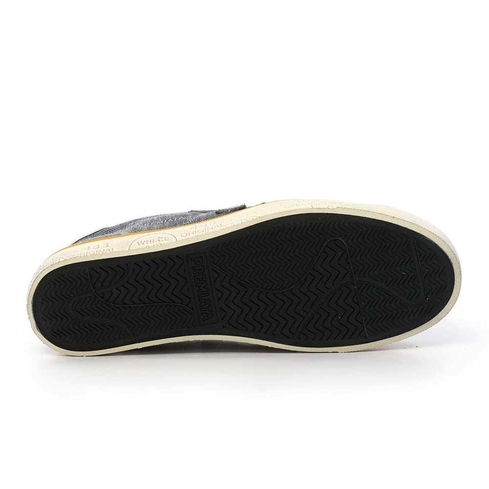 Sneakers bărbați Premiata Steven gri din textil și piele 1691BP8050GR
