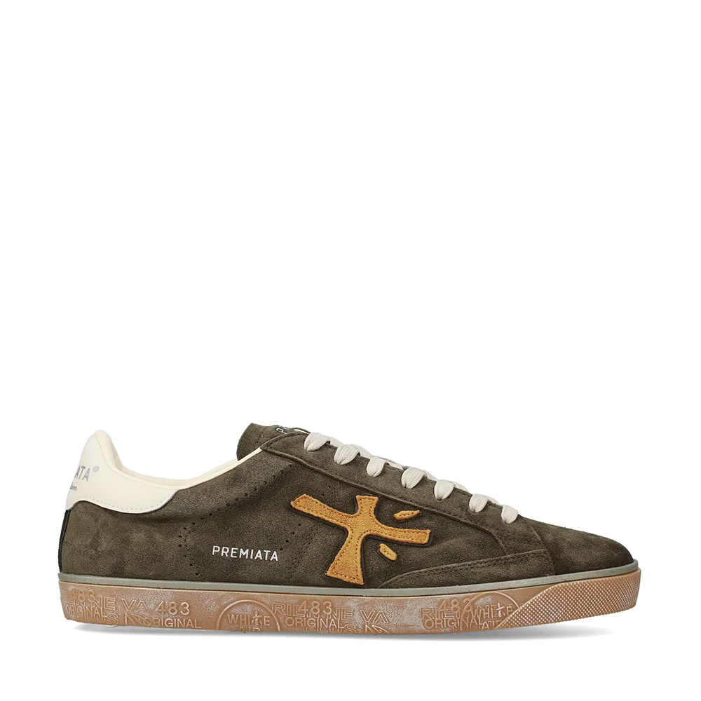 Adidasi barbati Premiata Steven kaki din piele intoarsa 1692BP7627VKA