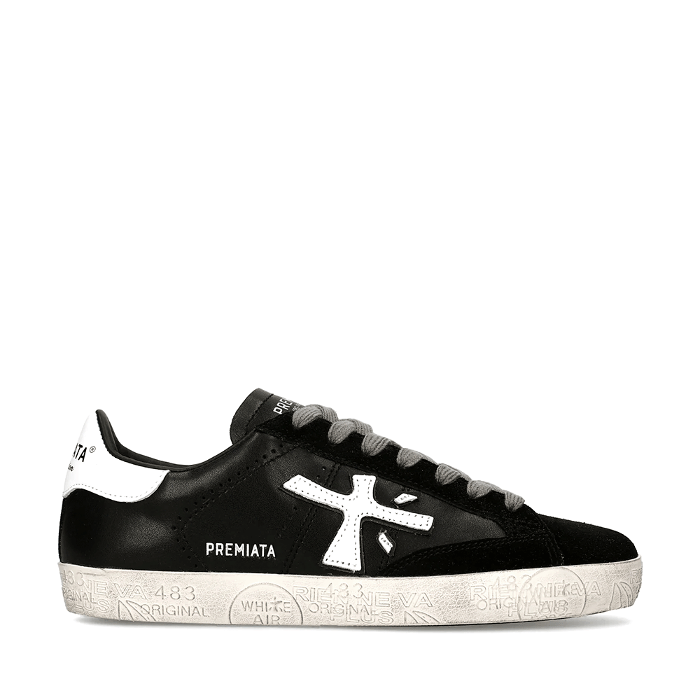 Sneakers bărbați Premiata Steven negri din piele 1690BP5439N