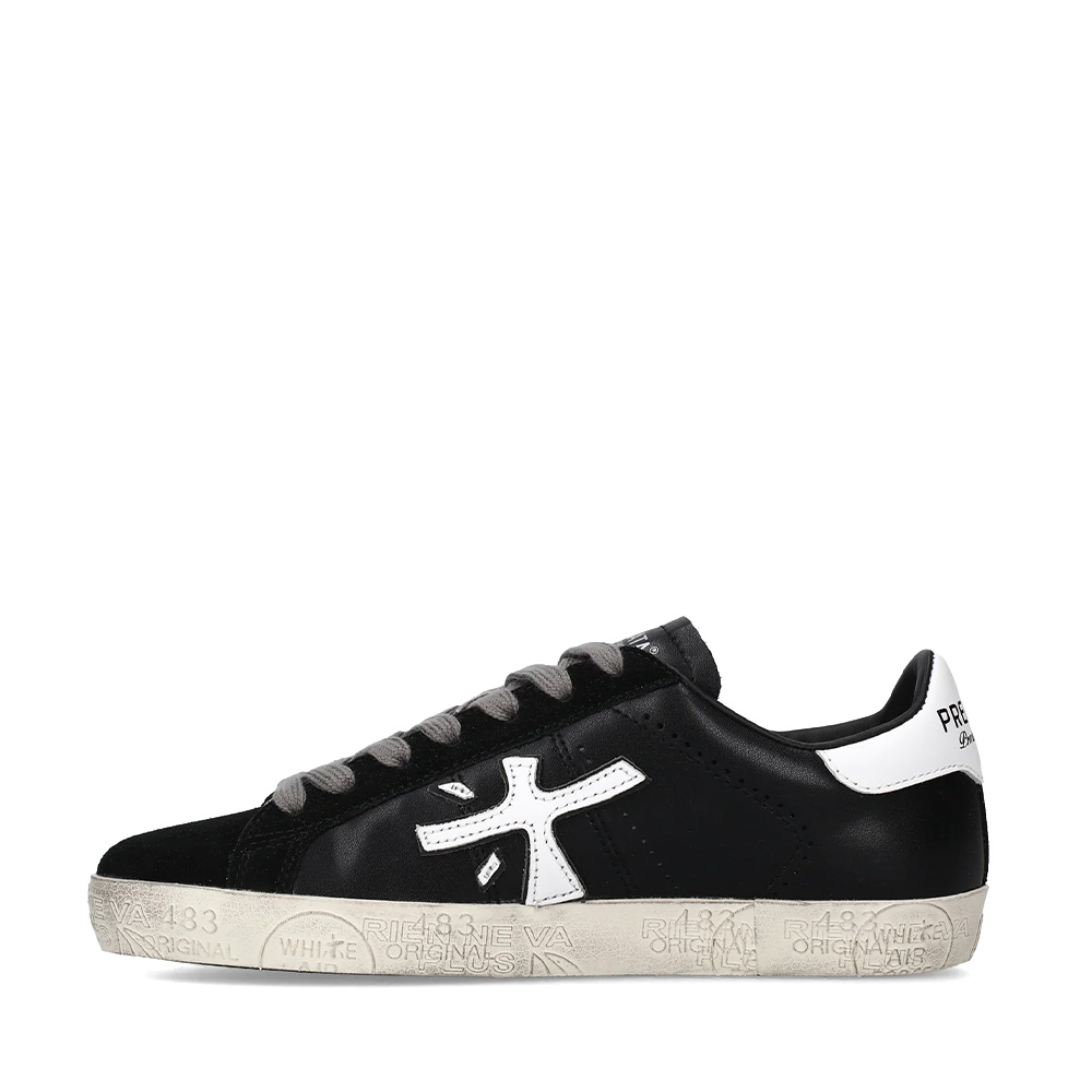 Sneakers bărbați Premiata Steven negri din piele întoarsă 1692bp5439n