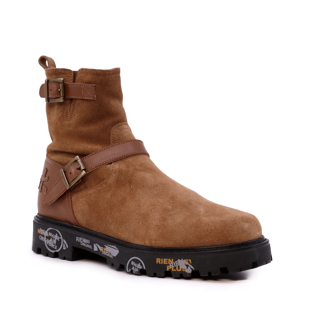 Ghete fete Premiata HiUrban  cognac din piele întoarsă 1712FG9573VCO