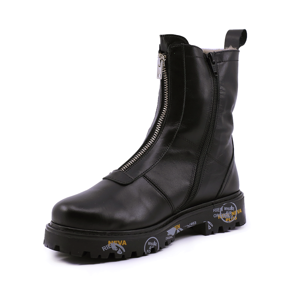 Ghete fete Premiata HiUrban  negre din piele 1712FG9571N