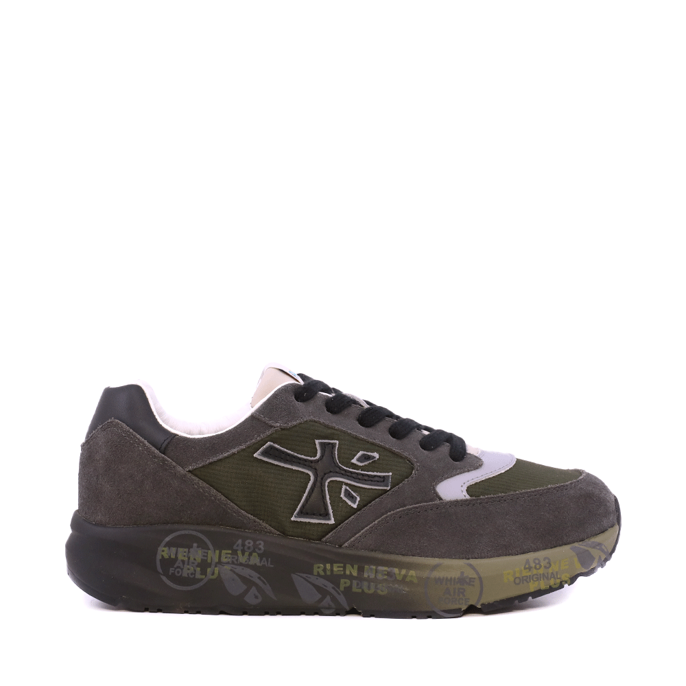 Sneakers băieți Premiata Demi kaki din piele și textil 1712MP9461KA