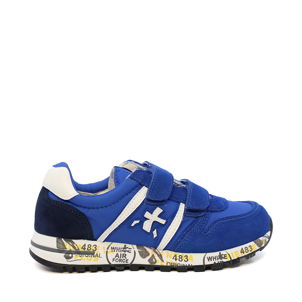 Adidasi baieti Premiata Sky V bleumarin din piele si textil 1711MP9370BL