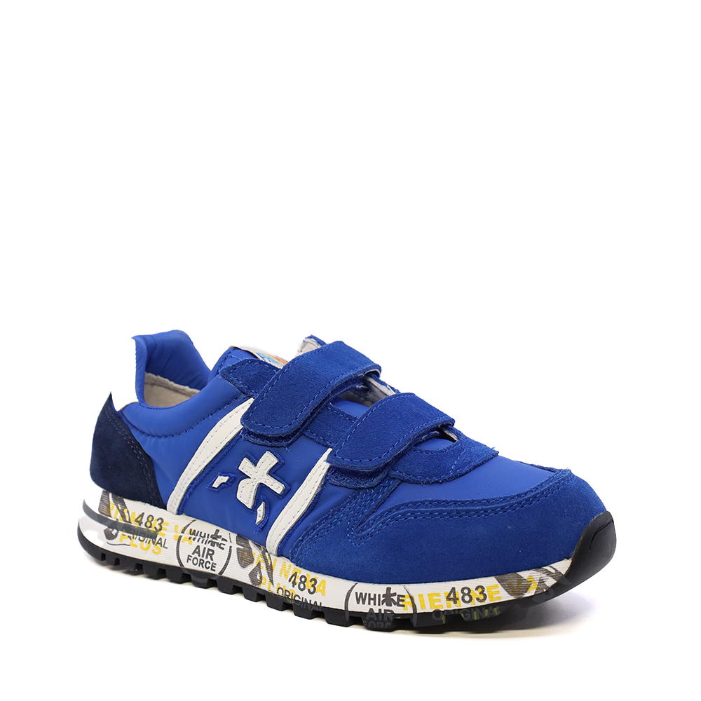 Sneakers băieți Premiata Sky V bleumarin din piele și textil 1711MP9370BL - imagine 2