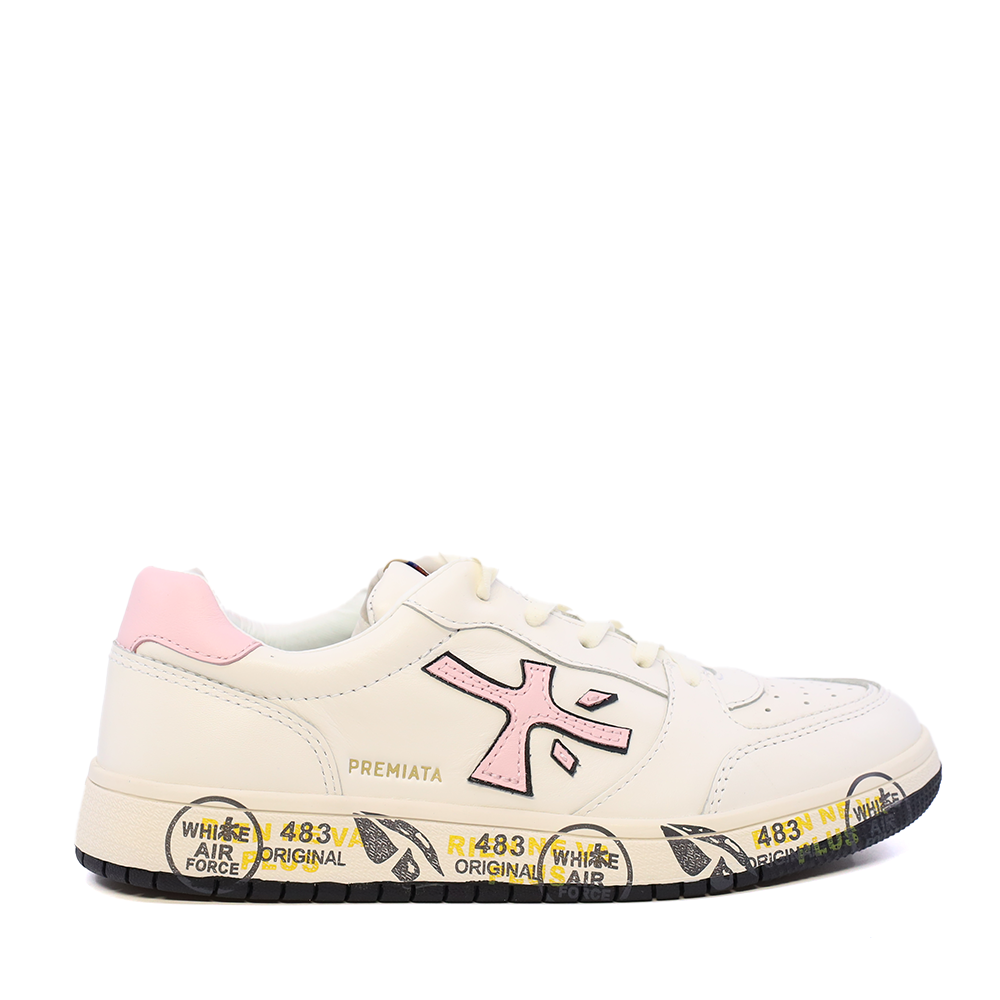 Adidasi fete Premiata Marc albi din piele 1711FP9466A