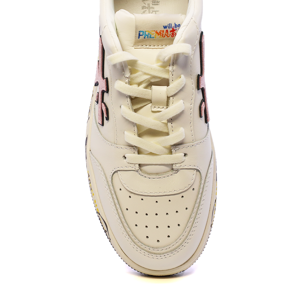 Sneakers fete Premiata Marc albi din piele 1711FP9466A
