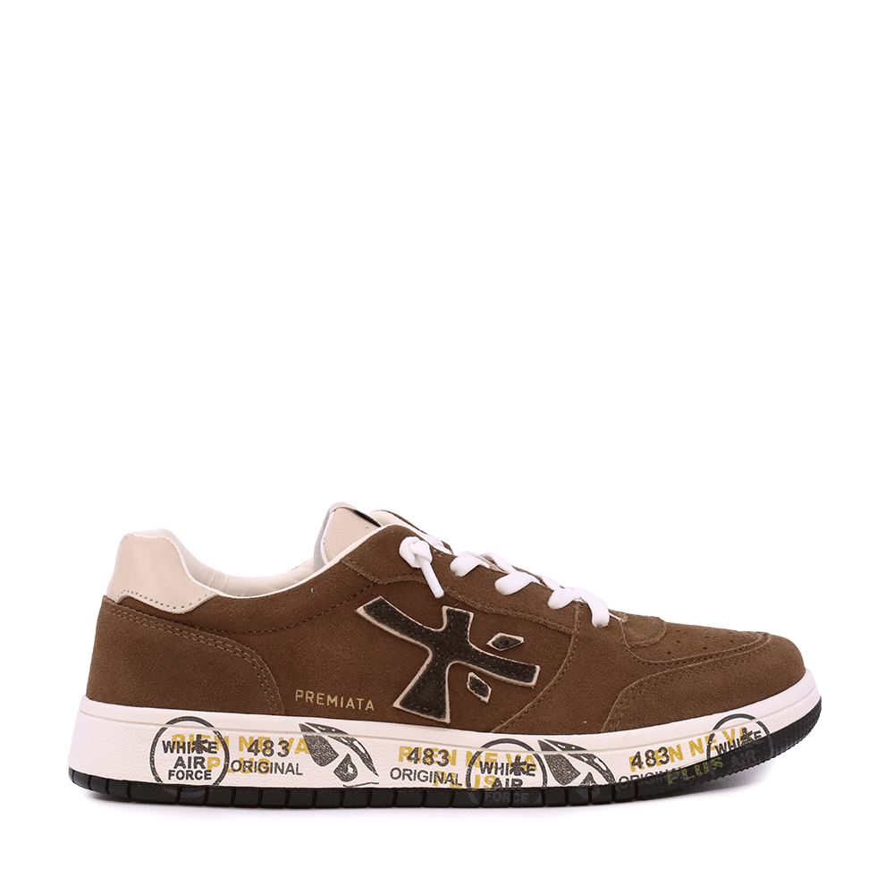 Sneakers fete Premiata Marc cognac din piele întoarsă 1712FP9559VCO