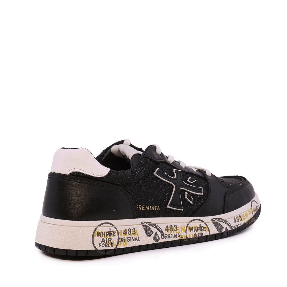 Sneakers fete Premiata Marc negri din piele  1712FP9467GLN