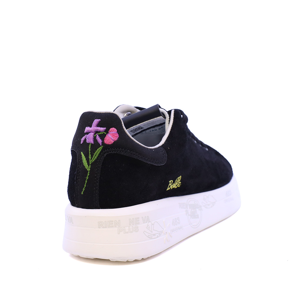 Sneakers femei Premiata Belle negri din piele întoarsă 1692DP8631N