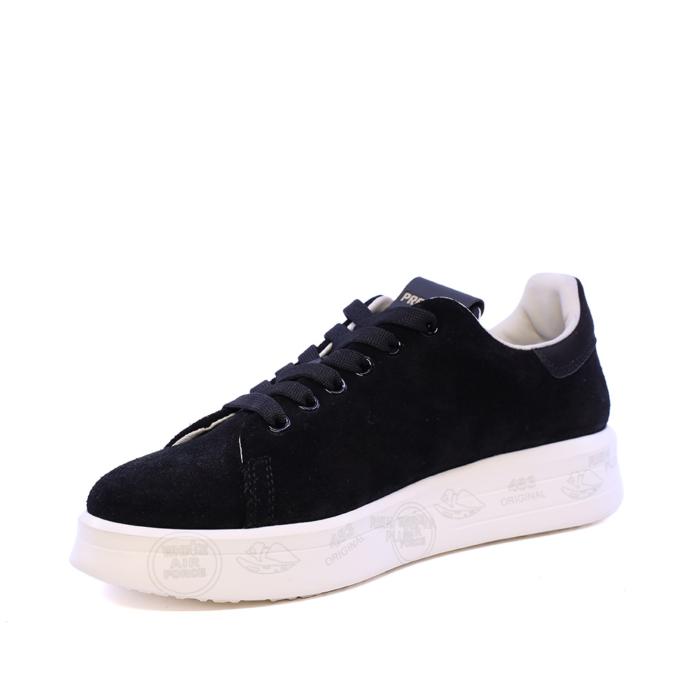 Sneakers femei Premiata Belle negri din piele întoarsă 1692DP8631N