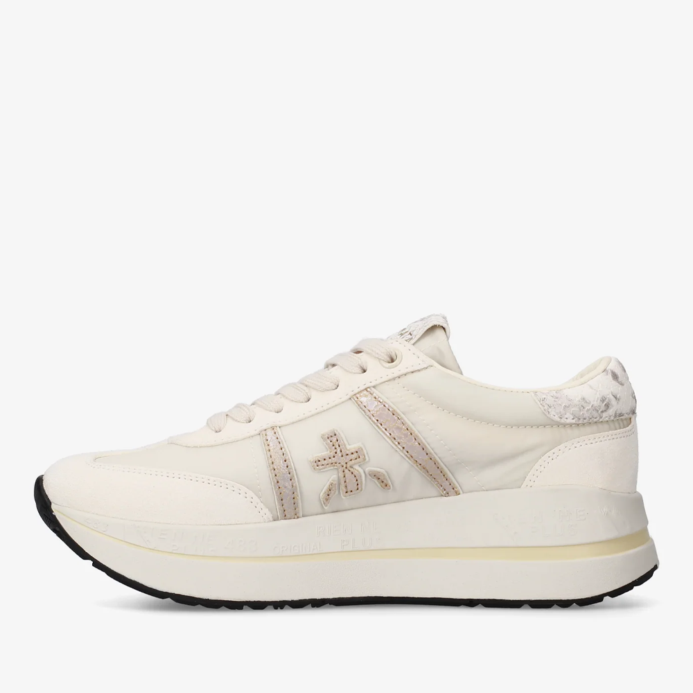 Sneakers femei Premiata Bethcoin bej din piele și textil 1691DP8145BE