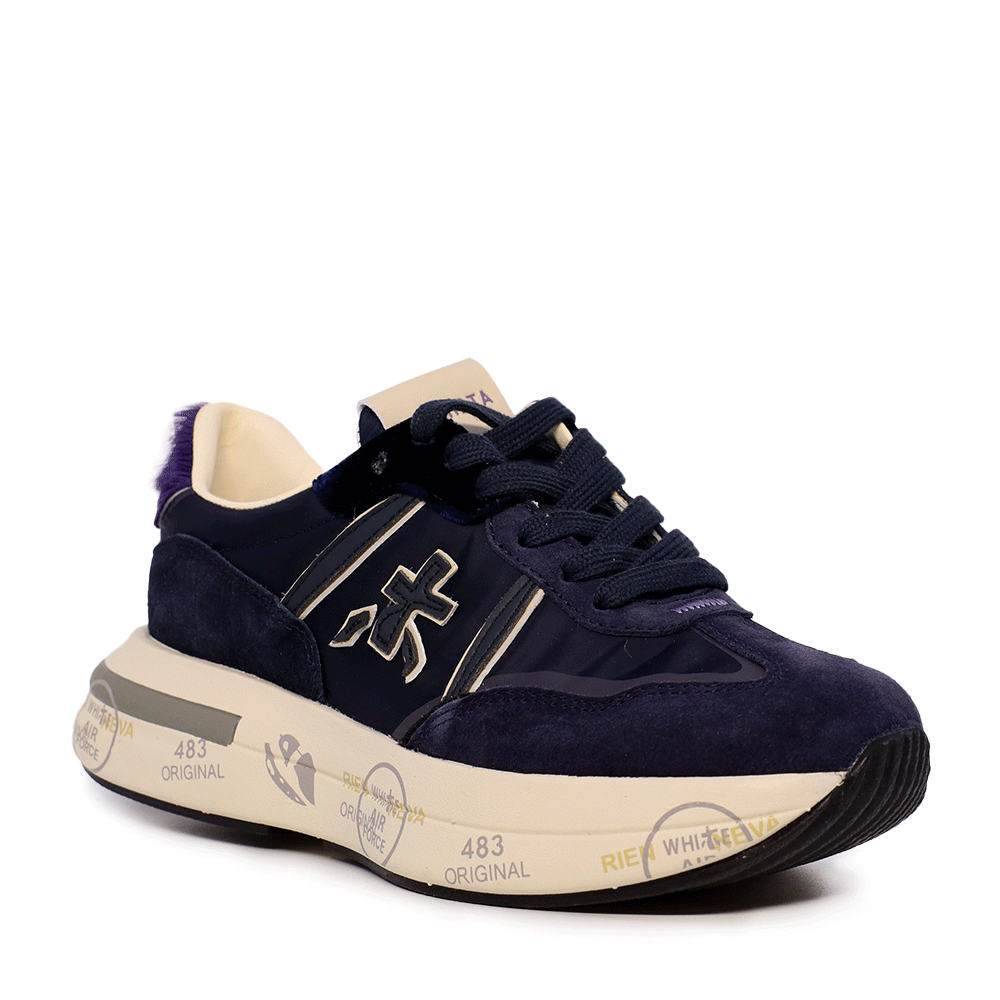 Sneakers femei Premiata Cassie bleumarin din piele 1690DP7680BL - 1 | YEO