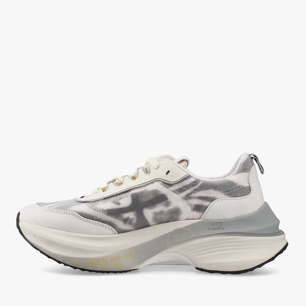 Sneakers femei Premiata Hill albi din piele și textil 1691DP7507A