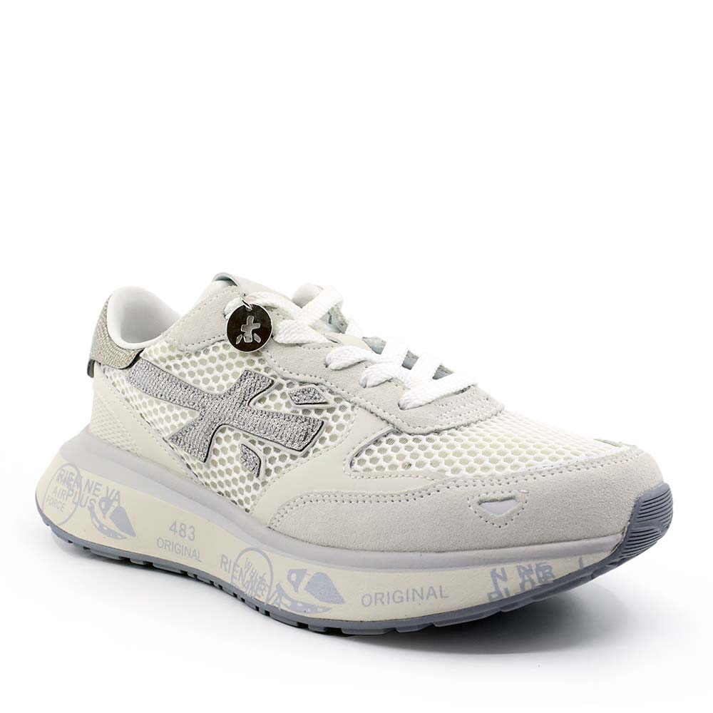 Sneakers femei Premiata Lauryn albidin piele și textil 1691DPF8186A - imagine 2