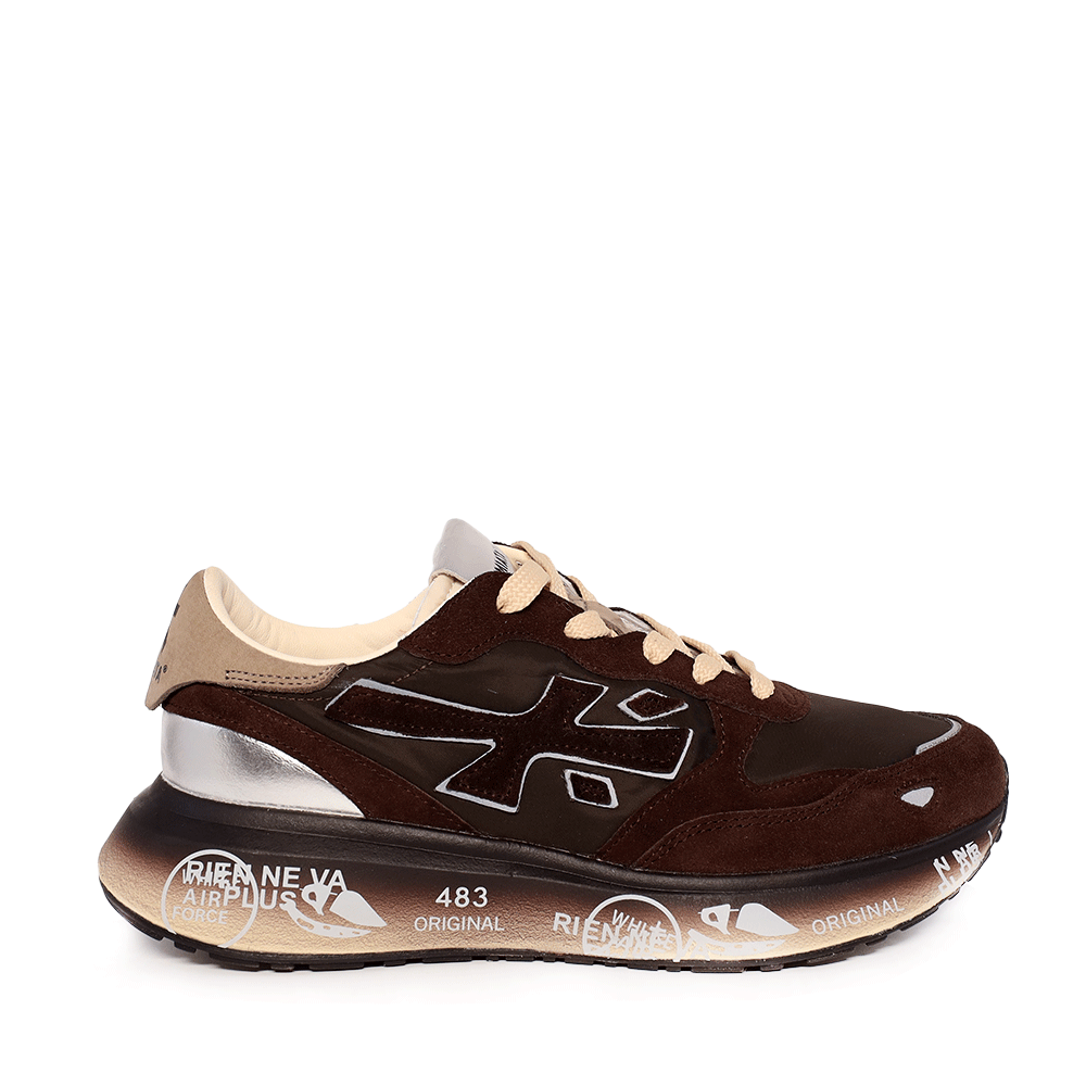 Sneakers femei Premiata Lauryn maro din piele și textil 1690DP7893M