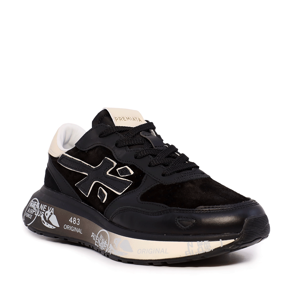 Sneakers femei Premiata Lauryn negri din piele 1690DP7803N - 1 | YEO