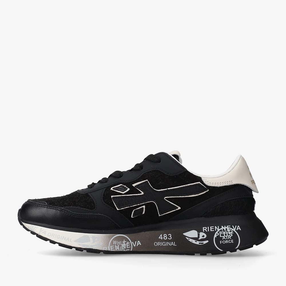 Sneakers femei Premiata Lauryn negri din piele 1692DP7803VN