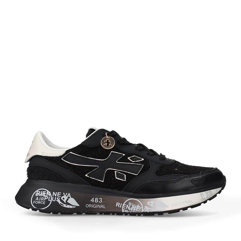 Sneakers femei Premiata Lauryn negri din piele 1692DP7803VN