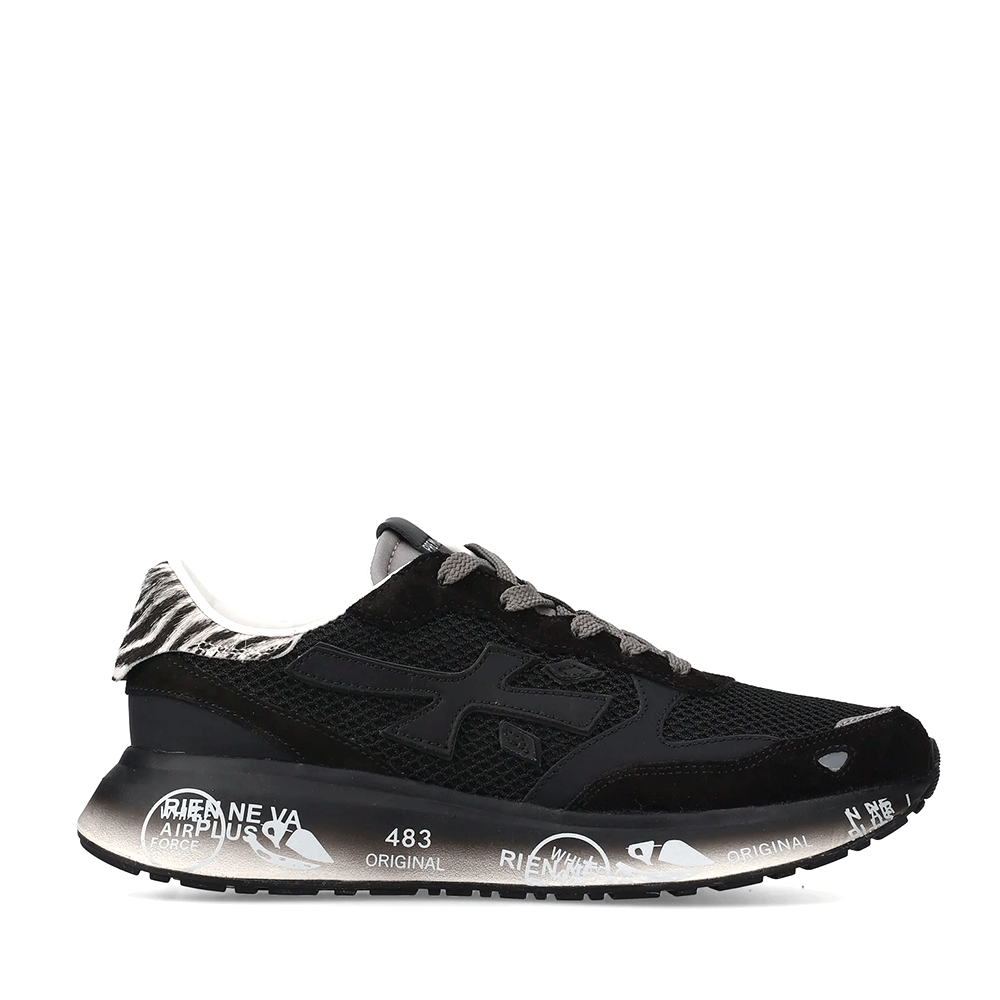 Sneakers femei Premiata Lauryn negri din piele și textil 1690DP7779N