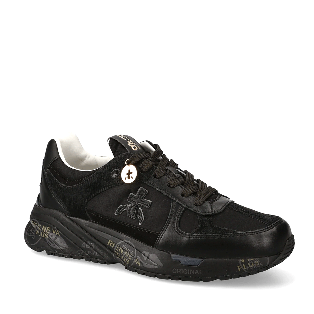 Sneakers femei Premiata Mase-D negri din piele și textil 1690DP7822N - 1 | YEO