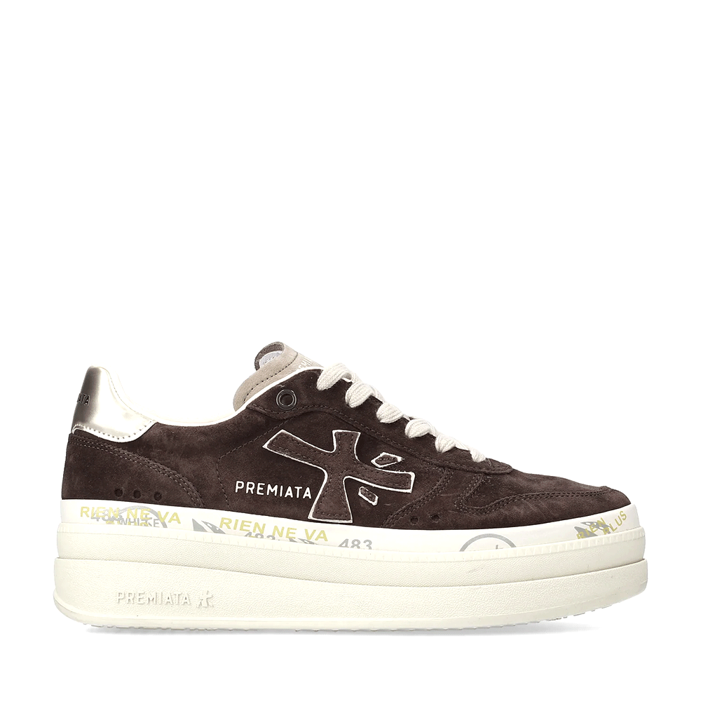 Sneakers femei Premiata Micol maro din piele 1690DP7894M
