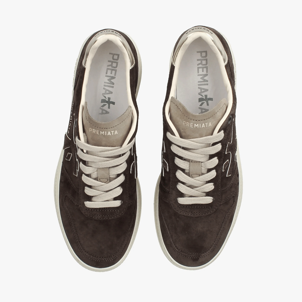 Sneakers femei Premiata Micol maro din piele întoarsă 1692dp7894vm