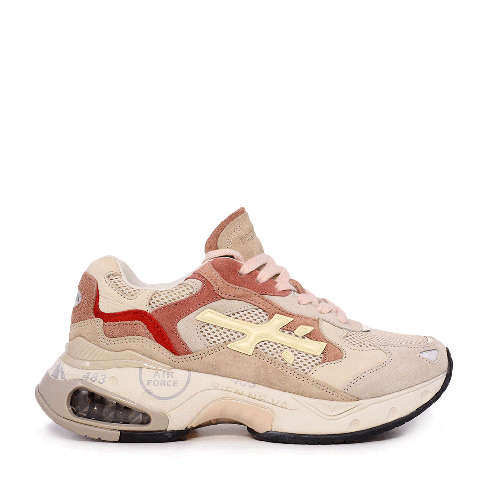 Sneakers femei Premiata Sharky-D negri din piele și textil1690DP423NU