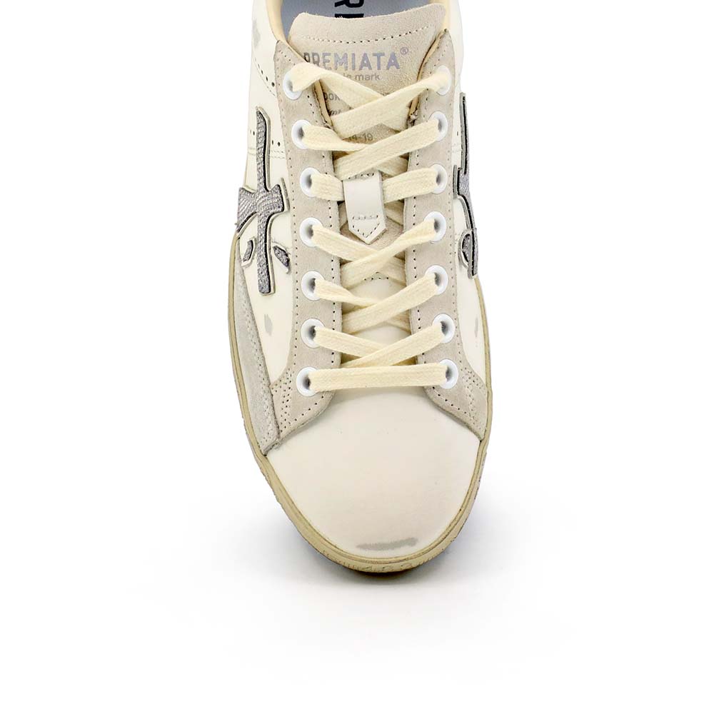 Sneakers femei Premiata Steven-D albi din piele 1691DP8127A