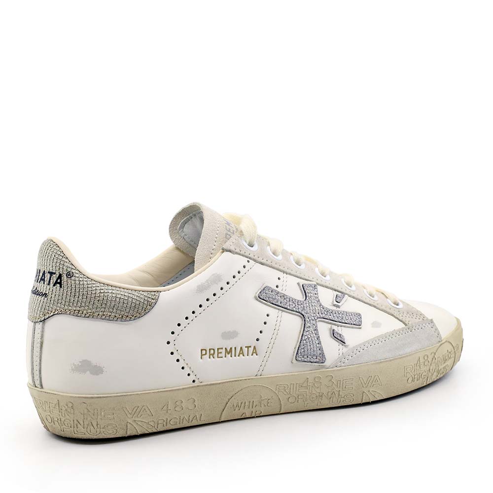 Sneakers femei Premiata Steven-D albi din piele 1691DP8127A