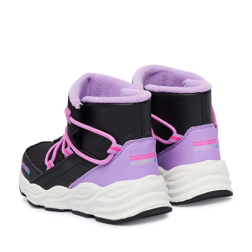 Ghete waterproof fete Skechers Turbo Tread negre 1960FG303492N