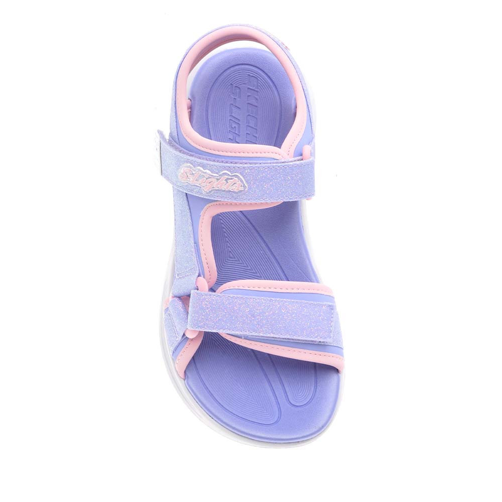 Girls' Skechers light-up sandals, lilac 1969FS303024LI