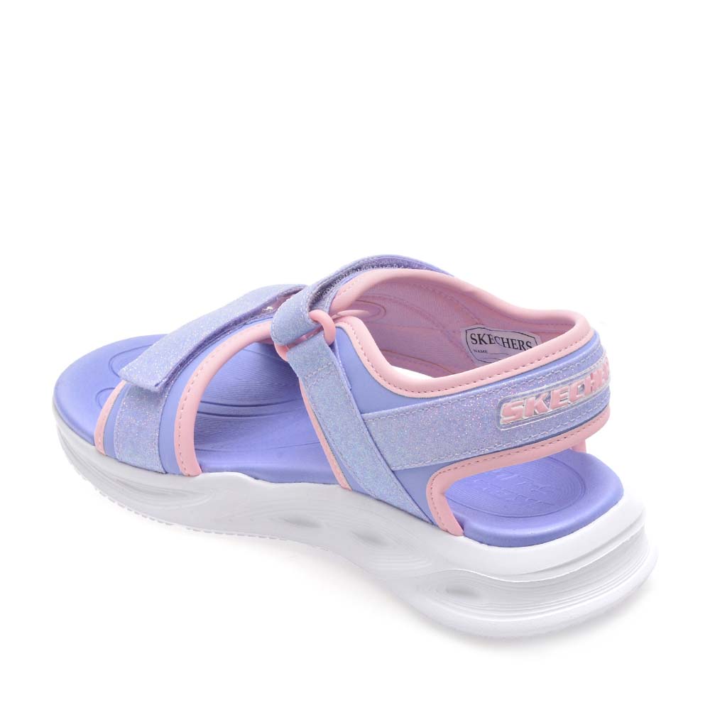 Girls' Skechers light-up sandals, lilac 1969FS303024LI