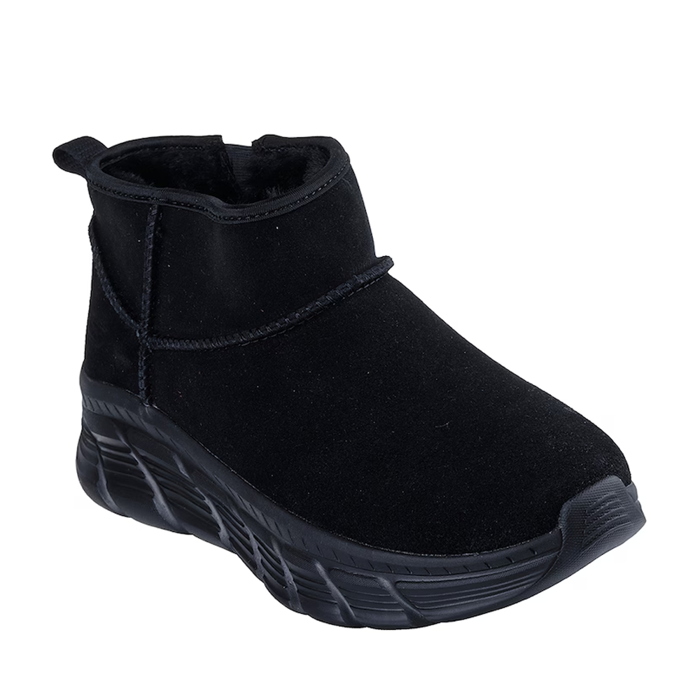 Ghete îmblănite femei Skechers Bobs B Flex Hi negre din piele 1962DG117390VN