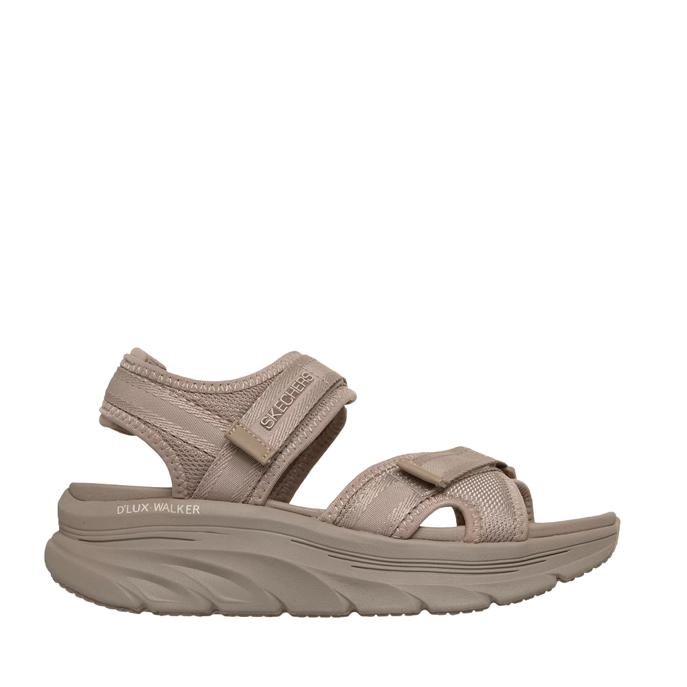 Sandale sport femei Skechers D'LUX WALKER taupe 1961DS163585TA