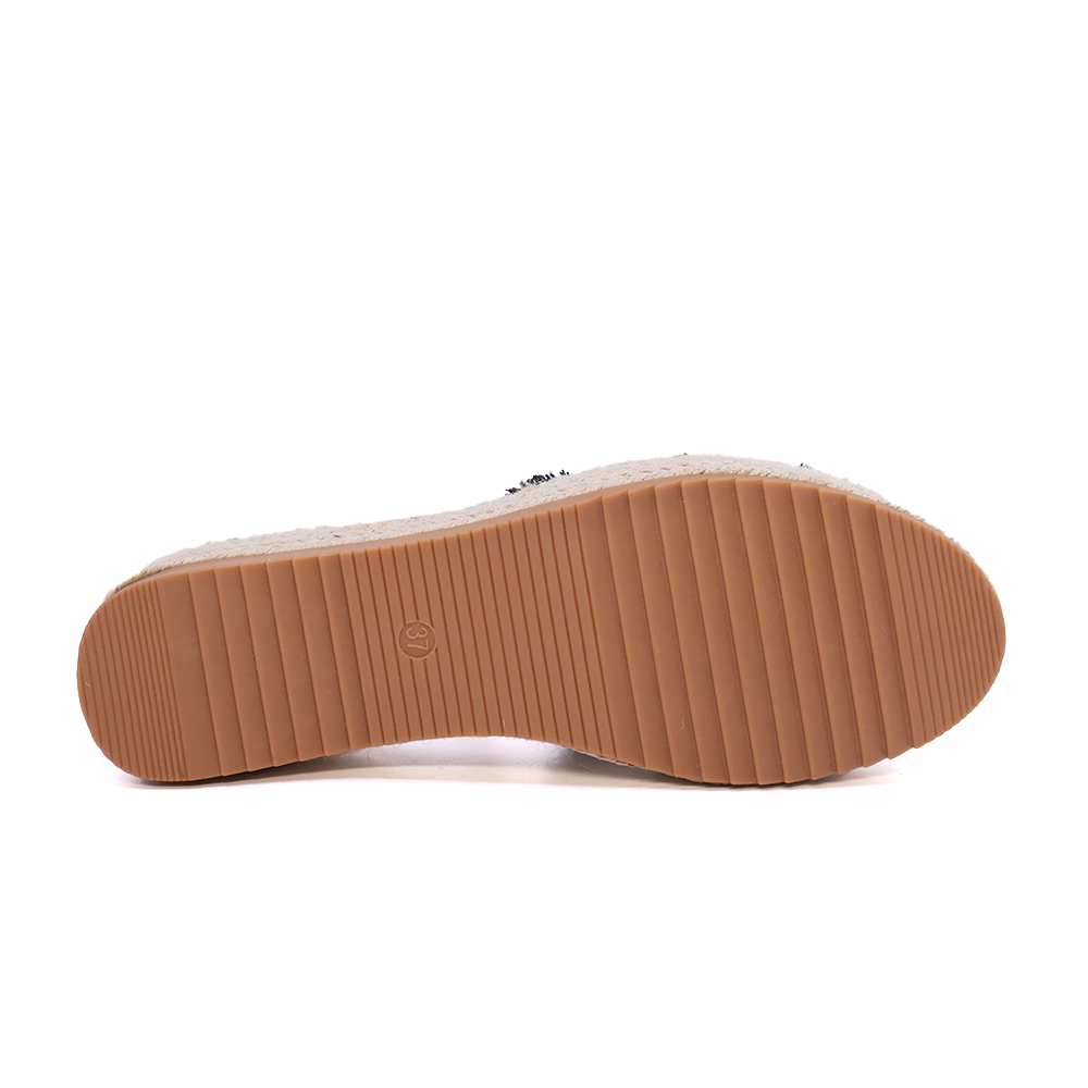 Espadrile femei Solo Donna negre din textil 2547DE39040JN