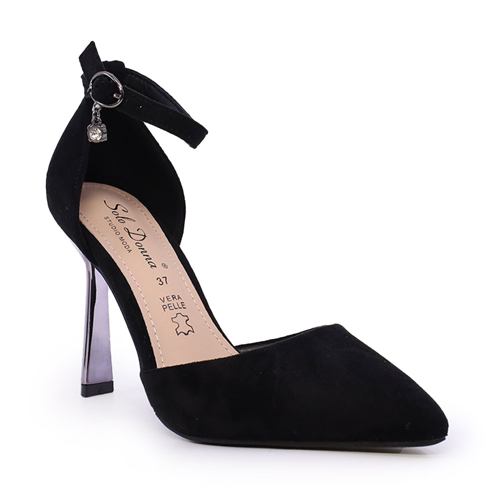 Pantofi stiletto decupați femei Solo Donna negri 1161DD7510VN - imagine 2