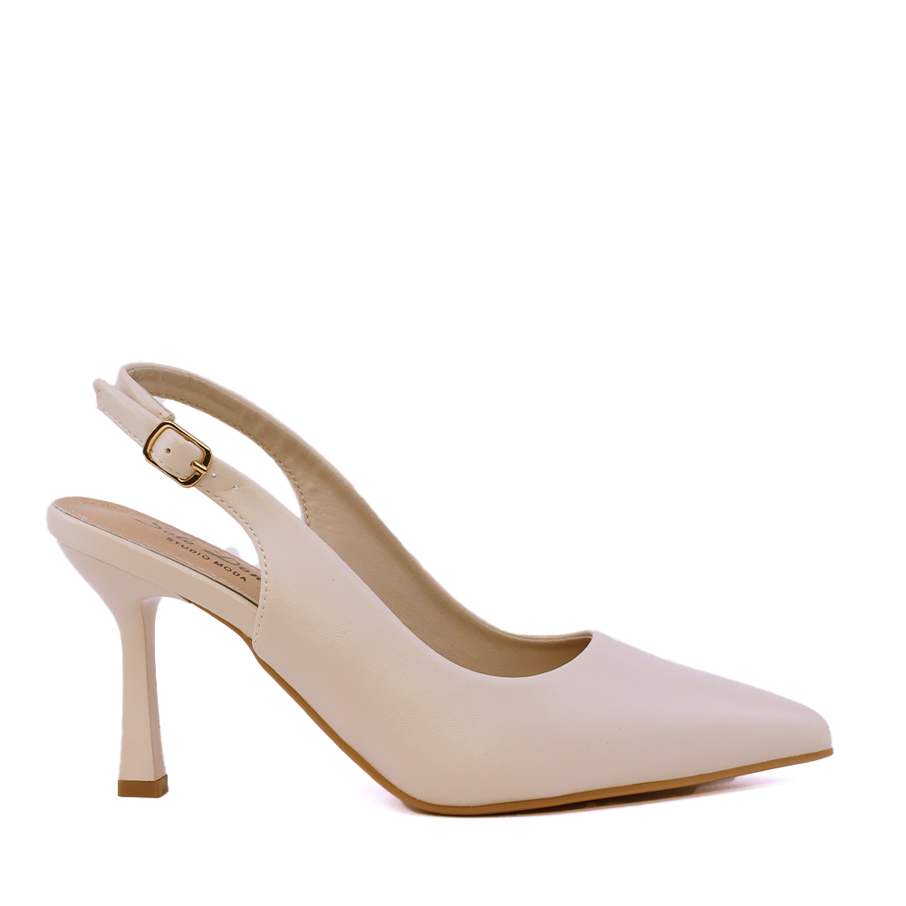 Pantofi stiletto slingback femei Solo Donna bej 1161DD1400BE