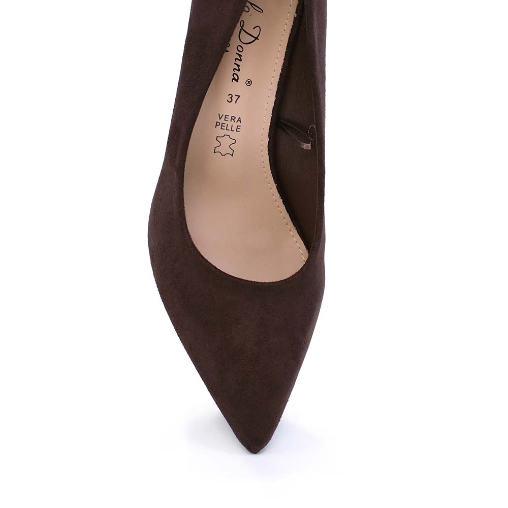 Pantofi cu toc conic femei Solo Donna maro 1162DP2511VM