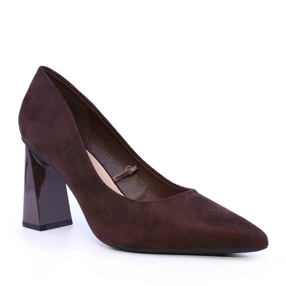 Pantofi cu toc conic femei Solo Donna maro 1162DP2511VM