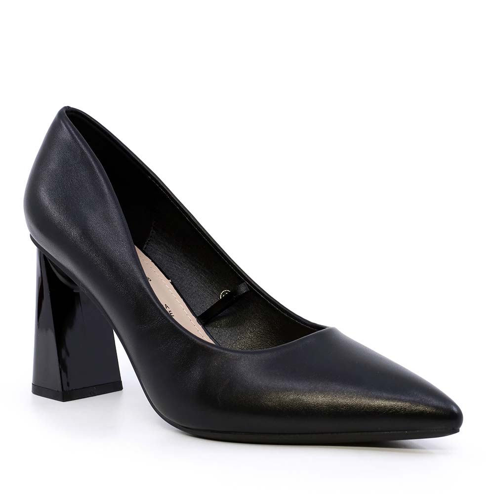 Pantofi cu toc conic femei Solo Donna negri 1162DP2511N