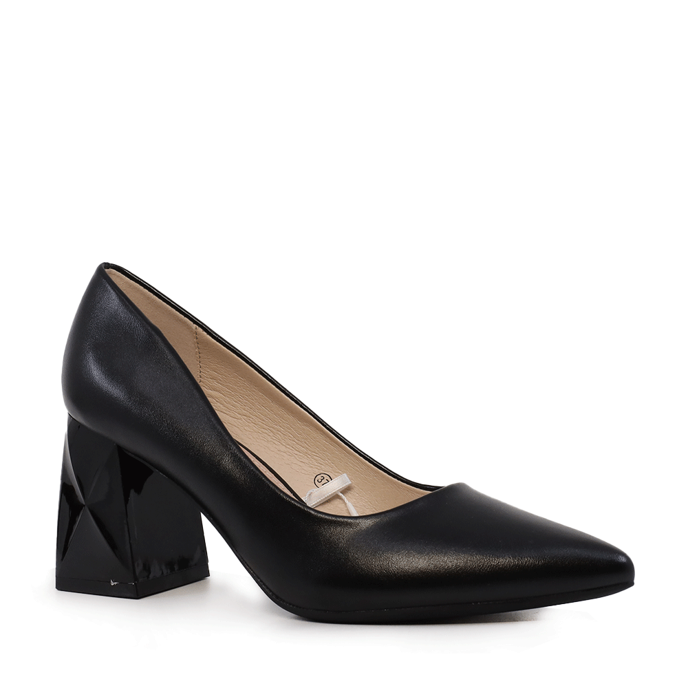 Pantofi cu toc mediu femei Solo Donna negri 1161DP3810N - imagine 2