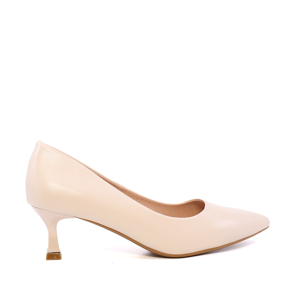 Pantofi cu toc mic femei Solo Donna bej 1160DP5100BE