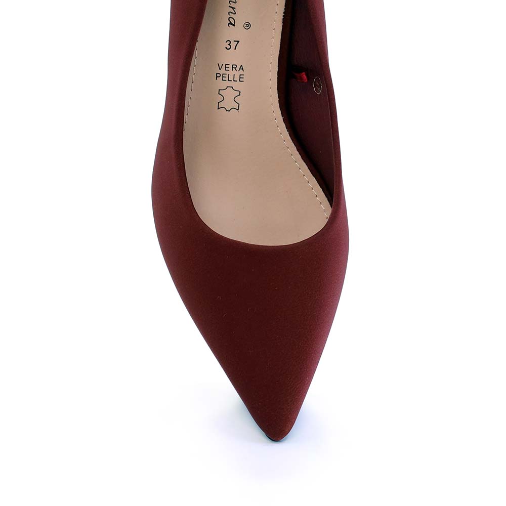Pantofi cu toc mic femei Solo Donna bordo 1162DP2541BO