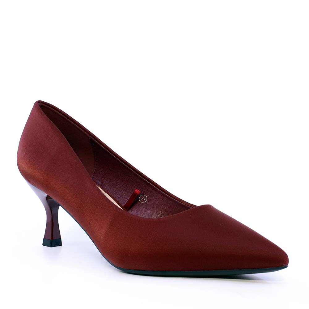 Pantofi cu toc mic femei Solo Donna bordo 1162DP2541BO